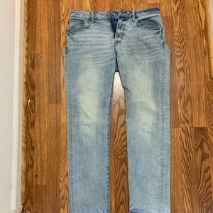 American eagle light wash jeans slim straight flex